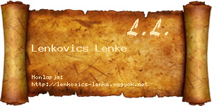 Lenkovics Lenke névjegykártya